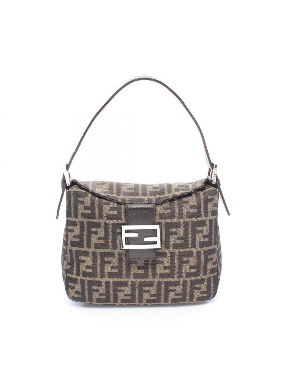 Fendi Zucca Shoulder Bag Canvas Leather #358705F13B